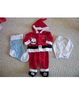 Santa&#39;s Little Baby Outfit, Christmas Stocking &amp; Shirt 3 Pcs. (#0121) - £23.58 GBP
