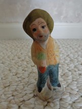 Small 3 3/8-inch-tall Figurine of a Man Carrying Carrots. (#0192) - £11.79 GBP