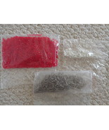 This is a BATCH OF RED &amp; WHITE SEWING BEADS/SEQUINS (#1461)  STRAIGHT PINS - £9.56 GBP