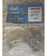 VINTAGE PACK OF 14 ”KIRSCH” CURTAIN PIN ON HOOKS Size 1 ¼ inch (#1071). - £7.85 GBP