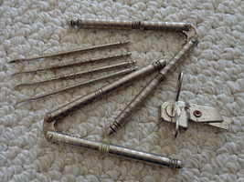 Vintage 7 PC. Set of 2 Nut Crackers, 4 Picks &amp; Can Opener (#1025) - £15.14 GBP