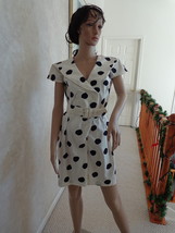 Vintage One Piece Oops of California Black &amp; White Polka-Dot Culottes (#0994) - £24.77 GBP