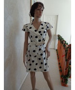 Vintage One Piece Oops of California Black &amp; White Polka-Dot Culottes (#... - £24.36 GBP