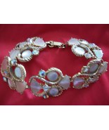 Vt Weiss Bracelet with Mother of Pearl Shells Austrian Prong Set Crystal... - £76.26 GBP