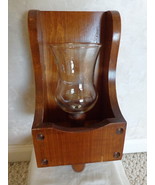 Wooden Wall Sconce Candle Holder Vintage (#0484) - €33,00 EUR