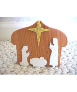 Magnetic Wooden Ornament Depicting the Nativity Scene. (#0216) - $19.19 CAD