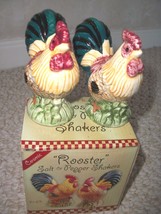 Rooster Holiday Salt &amp; Pepper Shakers. It stand 3 ½ inches (#0035) - £21.52 GBP