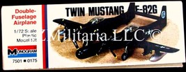Monogram Twin Mustang F-82G 1/72 7501-0175 (White Box Issue) 1973 - $7.75
