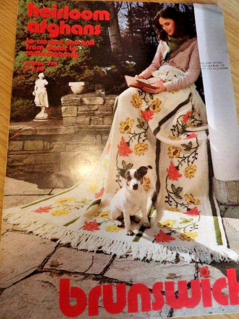 Vintage (1979) Brunswick Vol. 794 Heirloom Afghans to Crochet & Knit Z5 - $4.45
