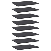 vidaXL Bookshelf Boards 8 pcs Gray 15.7&quot;x11.8&quot;x0.6&quot; Engineered Wood - £28.78 GBP