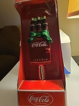 Coca-Cola Blown Glass Collection Christmas Ornament Bottles in Ice Chest... - £7.32 GBP