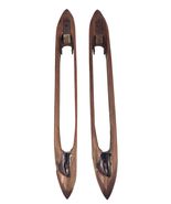 Set Of Two Draper Tru-Mold Vintage 16.5" Wooden Weaving Loom Boat Shuttles - $37.96