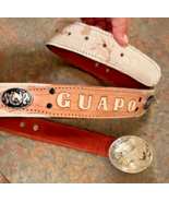Guapo White Cowhide w/fur Belt Lined Interior With Solid Brown Leather 50&quot; - $562.17 MXN