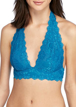 FREE PEOPLE Womens Bralette Galloon Lace Halter Slim Sea Blue Size XS OB890926 - £29.22 GBP