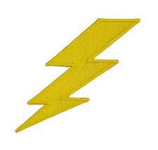 Lightning Bolt Iron On Patch Adventure Storm Zeus Surfer Cool Thunder Storm Hall - £4.31 GBP