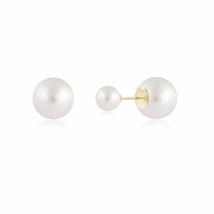 Authenticity Guarantee 
Angara Natural 12mm South Sea Pearl Earrings in 14K Y... - £558.42 GBP