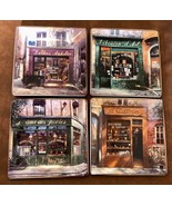 4pc Certified International ART IN MOTION KC Lai French Themed 8” x 8&quot; P... - £31.46 GBP