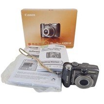 Canon PowerShot A590 IS Digital Camera 8.0 MP Gray Parts Only Not Working - £11.98 GBP