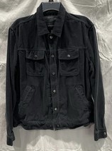 Banana Republic Corduroy Jacket Men M Black Casual Coat Snap Button Fron... - $22.76