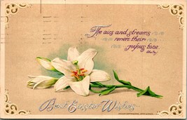 Best Easter Wishes Star of Bethlehem Flowers Embossed John Winsch Postcard E3 - £7.77 GBP
