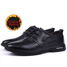 Winter Men&#39;s Dress Shoes Plush Warm Men&#39;s Business Shoes Italian Style Men Dress - £39.04 GBP