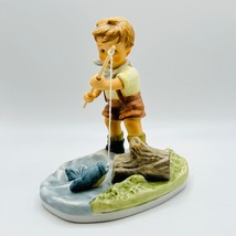Berta Hummel "Beginner's Luck" Figurine BH 314 2005 4.5" Boy Fishing  - $69.25