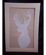 15 Christmas Greeting Cards Reindeer Deer Beige Kraft Paper Glitter 4 x 6 - $17.46 CAD