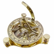 Nautical Brass West London Sundial Compass Marine Handmade Pocket Décor gift - £17.81 GBP
