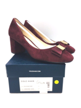 Cole Haan Tali Bow Classic Suede Pumps- Cordovan, US 8.5M - £35.76 GBP