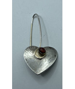Vintage Sterling Silver MCM L&amp;H Louis &amp; Heubner SINGLE EARRING 1.5” Hear... - $40.70 CAD