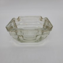 Vintage Thick Heavy Glass Cigar Ashtray 4 Slot MCM Tobacco - £7.76 GBP