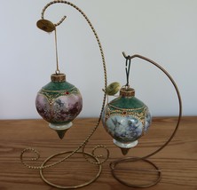 Bradford Porcelain Lena Liu Treasury of Jeweled Hummingbirds Ornament Set 68612 - £23.78 GBP