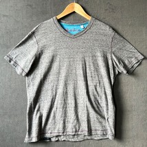 Robert Graham Grey Short Sleeve V-Neck T-Shirt Classic Fit - Men&#39;s Size L - $18.95