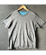 Robert Graham Grey Short Sleeve V-Neck T-Shirt Classic Fit - Men&#39;s Size L - $25.91 CAD
