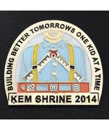 KEM Shrine 2014 Shriners Silver Tone Masonic Masons  Pin Enamel - $8.95