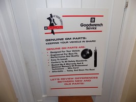 Vintage General Motors Goodwrench Service Parts Store Plastic Sign - $54.45