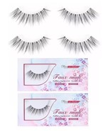 2 Pairs False Eyelashes Natural Look The Round Style 100% Handmade for D... - £7.38 GBP