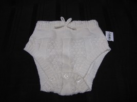OLD NAVY BABY BOY GIRL KNIT SWEATER DIAPER COVER CREAM IVORY 6-12 NEW - £16.92 GBP