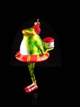 Valentine FROG ornament / glass ornament / Prince charming with heart gift box / - £59.95 GBP