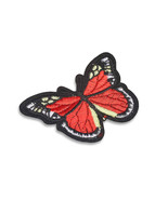 Red Butterfly Sewn-on/Iron-on Embroidery Patch (Primarily Red) Aprox 7.5... - £1.51 GBP