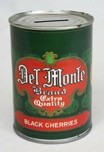 VINTAGE Del Monte Black Cherries Tin Can Coin Bank - $14.84