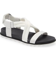 Sorel Women Crisscross Slingback Roaming Decon Sandal Size US 6.5 White Leather - £23.68 GBP