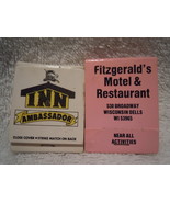 Motel Match Books Inn Ambassador GA &amp; Fitzgerald&#39;s Motel &amp; Restaurant WI - $6.99