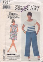 Simplicity Pattern #8077 Misses' Pull-On Pants and Shorts and Pullover Top - $2.00