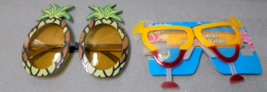 Lot of 2 Party Eyeglasses Cocktail Margarita Glass Shape and Pineapple H... - $8.08