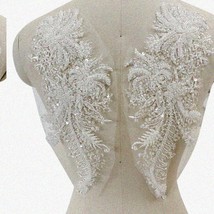 Bridal Bliss Lace Bead Trim: Elegant Sew-On Appliques for Wedding Dresses, Veils - $52.42