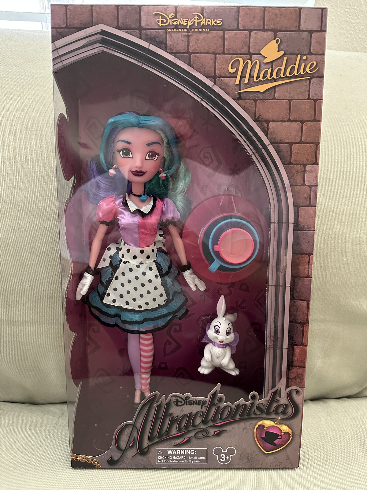 Primary image for Disney Parks Attractionistas Maddie Mad Tea Party Doll NEW IN BOX RARE RETIRED