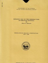 USGS Geologic Map: Bozeman Pass Quadrangle, Montana - £10.27 GBP