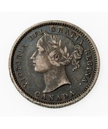 1870 Narrow 0 Canada 10 Cents Silver Coin In XF, KM 3 - $151.08 CAD