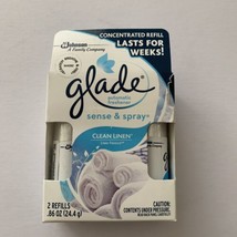 Glade Sense &amp; Spray Automatic Freshener Concentrated Refill - CLEAN LINEN 2 Pack - £39.10 GBP